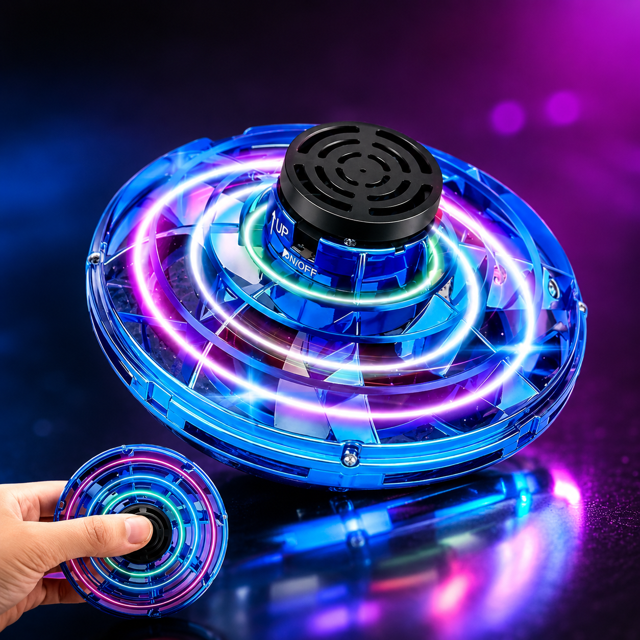Mini UFO Flying Spinner Toy